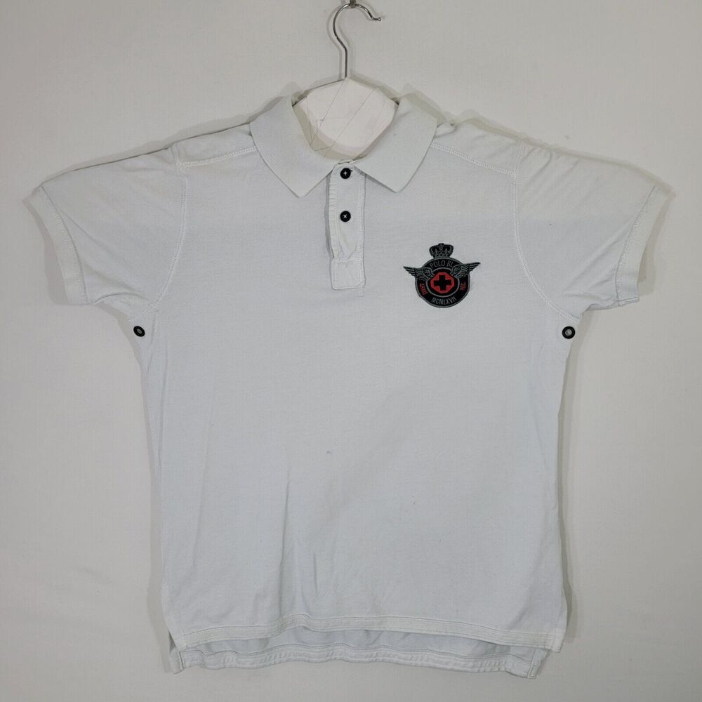 Polo Ralph Lauren Polo Shirt Size Large White‎ Arms Rec